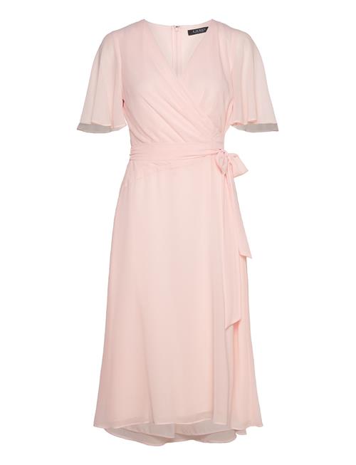 Belted Georgette Dress Lauren Ralph Lauren Pink