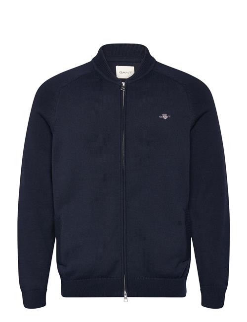 Casual Cotton Bomber Cardigan GANT Navy