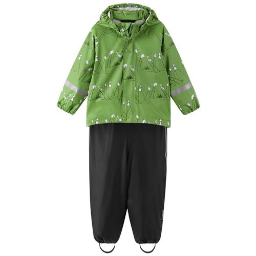 Reima Moomin Plask Regnsæt Greenery 80 cm  Grøn  80 cm  Unisex