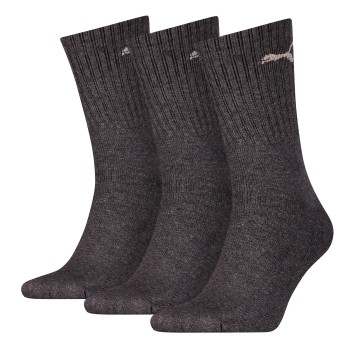 Puma Strømper 3P Sport Crew Socks Antracit Str 35/38