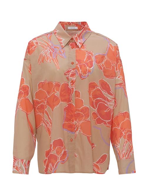 OPUS Bluse 'Fenlo'  camel / orange / rød