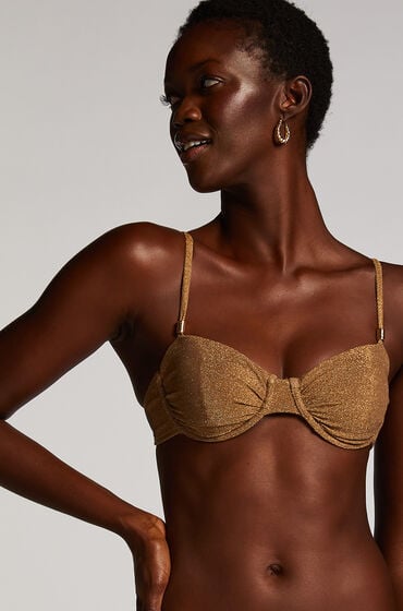 Hunkemöller Bikinitop Goldie Shimmer gul