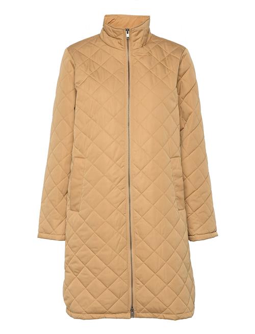 Slffilly Quilted Coat Selected Beige