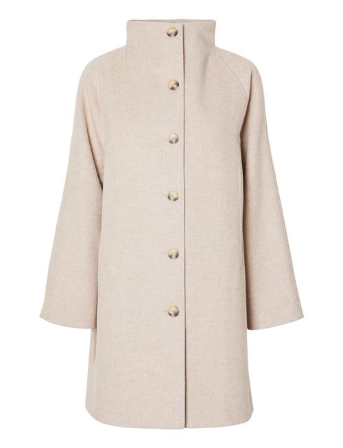 Slfvinni Wool Coat Selected Femme Cream