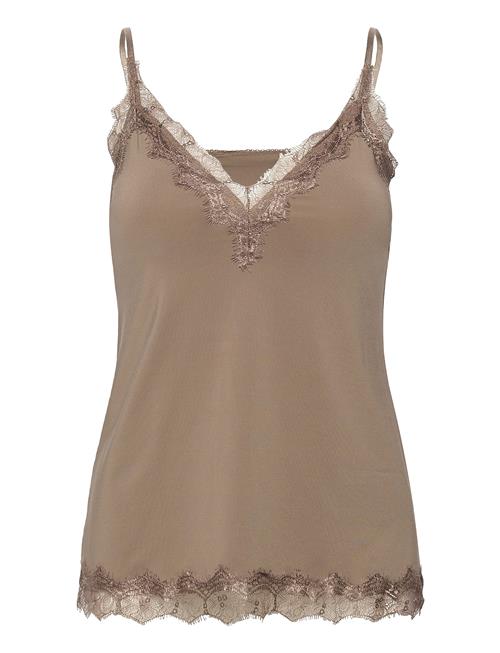 Se Rwbillie Lace Strap Top Rosemunde Beige ved Booztlet