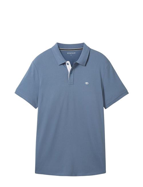 Basic Polo With Contrast Tom Tailor Blue