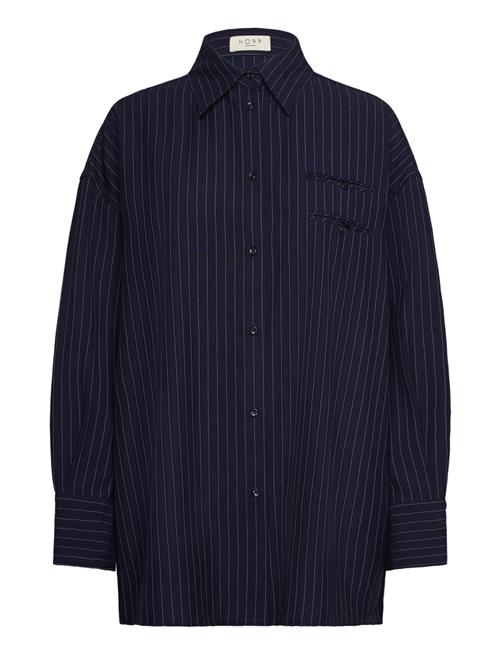 Neo Pinstripe Shirt NORR Navy