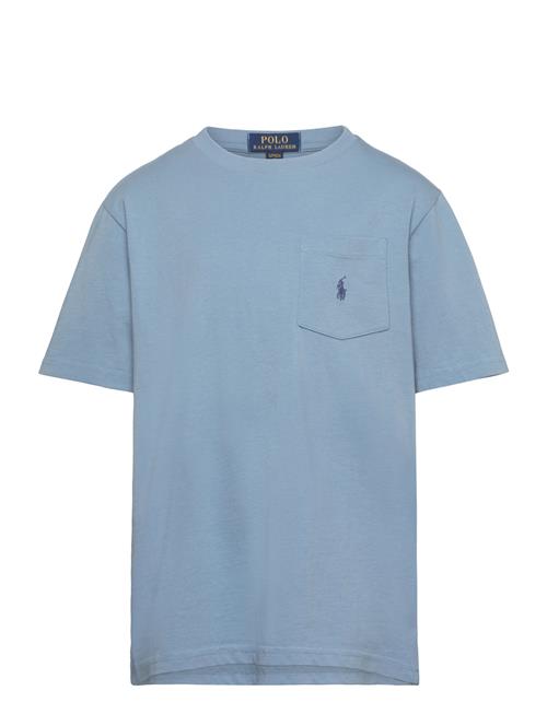 Cotton Jersey Pocket Tee Ralph Lauren Kids Blue