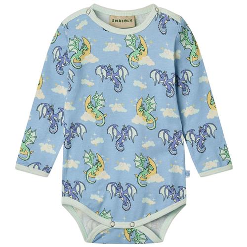 Småfolk Sleeping Dragons Baby Body Soft Sky | Blå | 74 cm