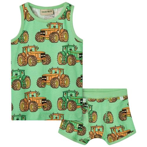 Småfolk Tractors Undertøjssæt Minty Green Tea | Grønn | 4-5 years