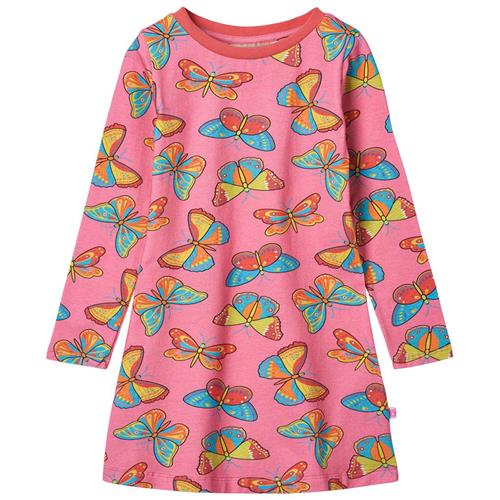 Småfolk Butterflies Kjole Sommerfugle Bubblegum 2-3 Y  Lyserød  2-3 år  kvinde