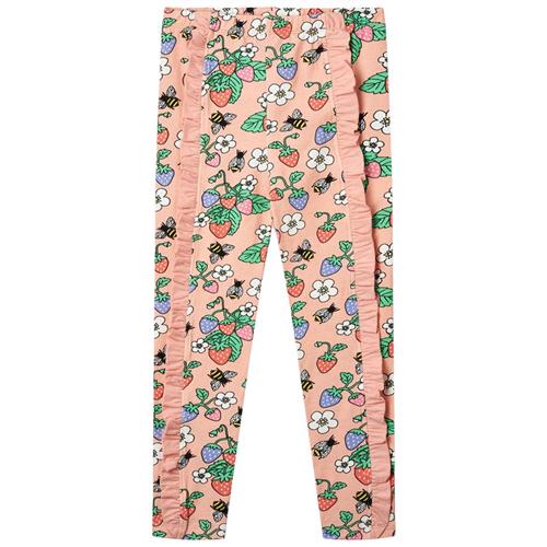 Småfolk Leggings With Strawberries Blossom Strawberries Leggings Blossom | Lyserød | 3-4 years