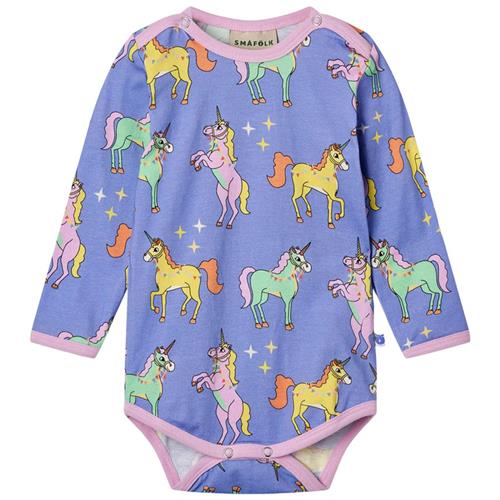 Småfolk Unicorns Baby Body Purple Delight 92 cm  Lilla  92 cm  kvinde