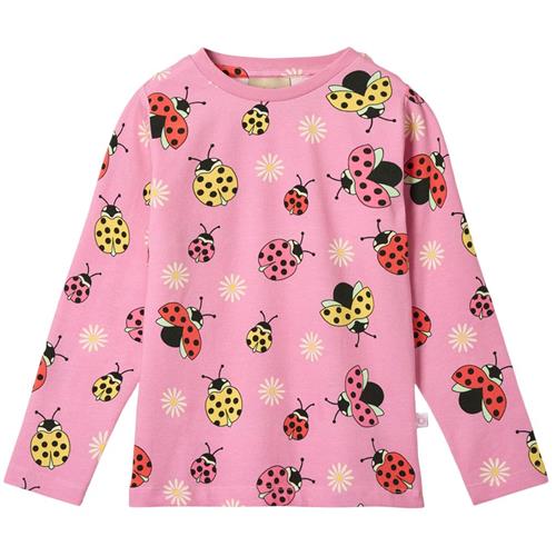 Småfolk Ladybirds Langærmet T-shirt Pink Lavender 7-8 Y  Lyserød  7-8 år  kvinde