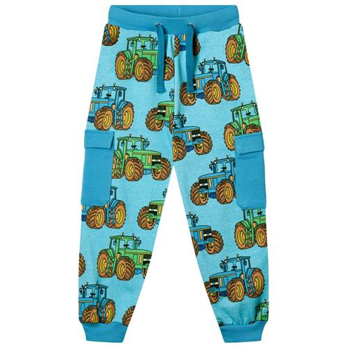 Småfolk Pants With Tractors Blue Atoll Tractors Joggingbukser Blue Atoll 3-4 Y  Blå  3-4 år  mand