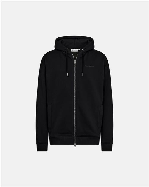 Hoodie "zip" | Bomuld | Sort