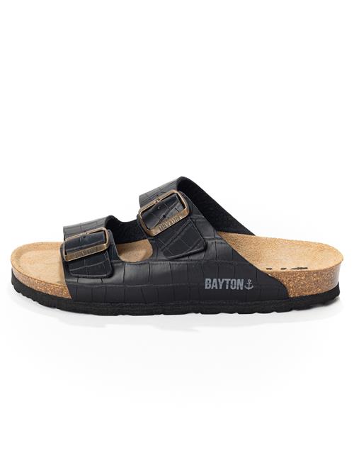 Bayton Pantoletter 'Athena'  sand / lysegrå / sort