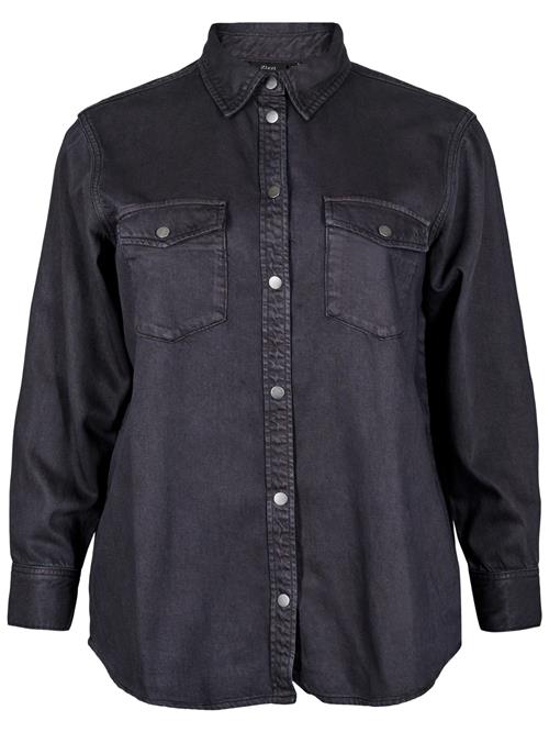 Se Zizzi Bluse 'CADAMI'  black denim ved About You