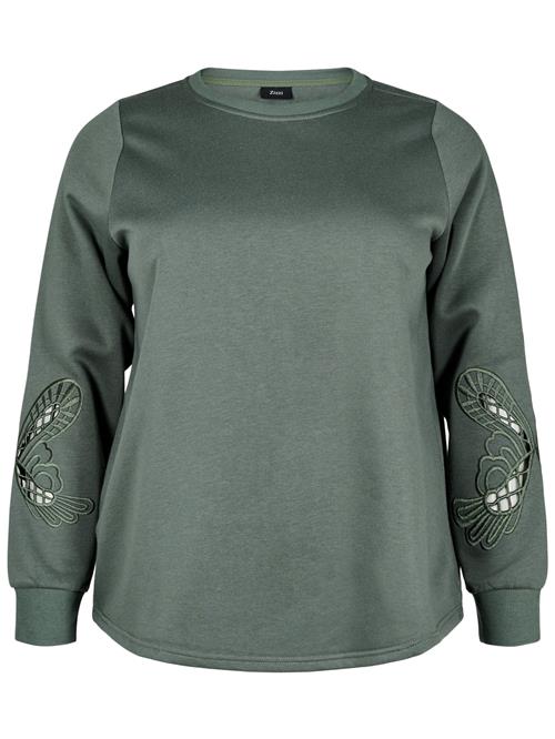 Zizzi Sweatshirt 'CATILDA'  oliven