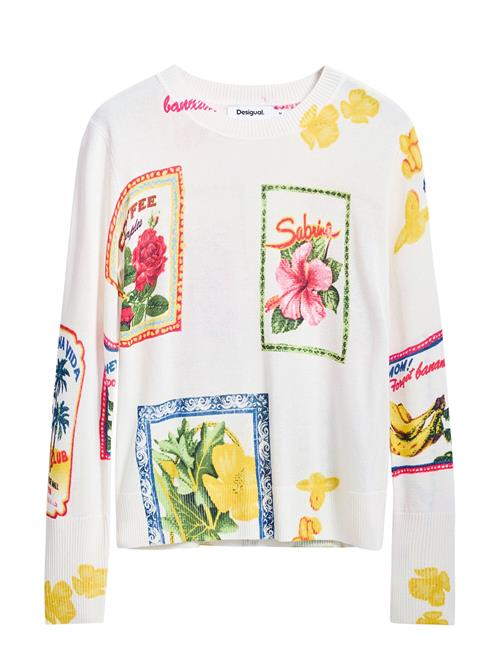 Desigual Pullover 'Postcard'  lysebeige / lyseblå / lysegrøn / hvid