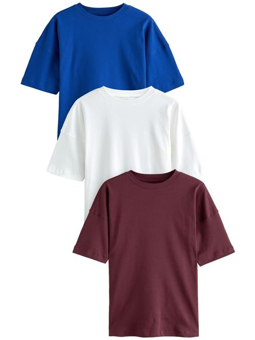 Se Next Oversized bluse  blå / bordeaux / hvid ved About You