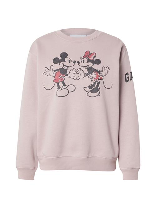 GAP Sweatshirt 'MINNIE MICKEY HEART'  beige / cranberry / sort