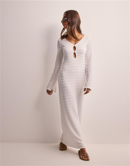 Nelly - Hvid - Long Front Detail Dress