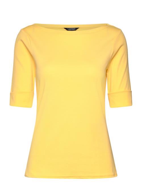 Stretch Cotton Boatneck Tee Lauren Ralph Lauren Yellow