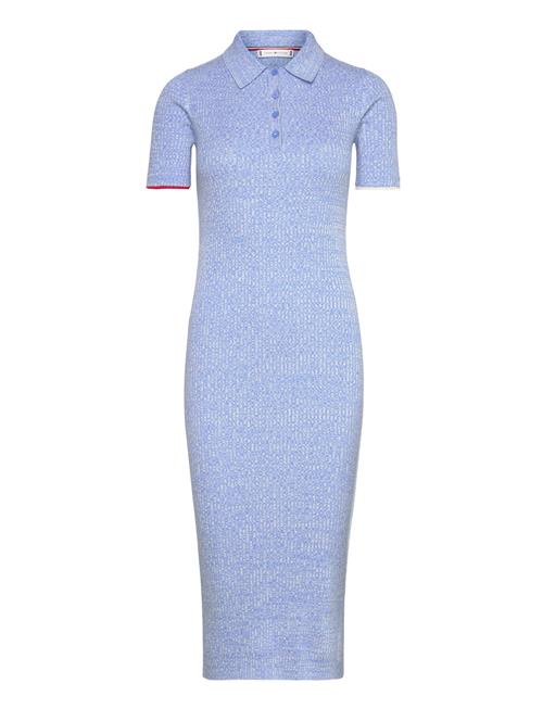 Marle Rib Polo Ss Midi Dress Tommy Hilfiger Blue