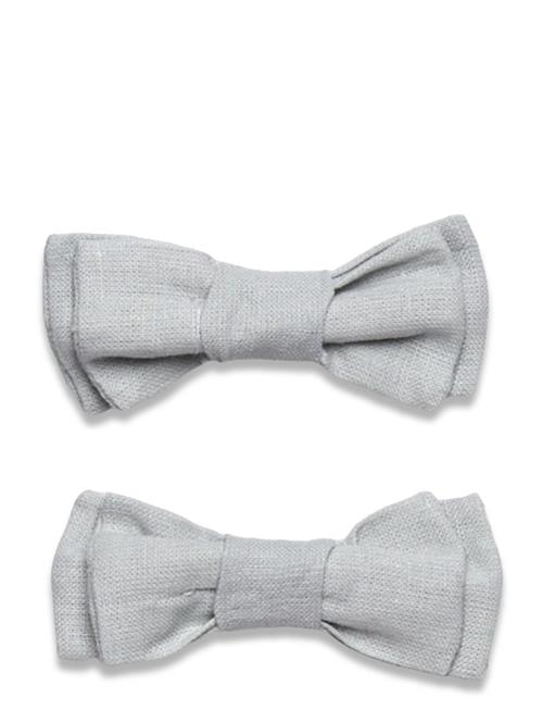 2 Pack Bow Hairclip Mango Grey