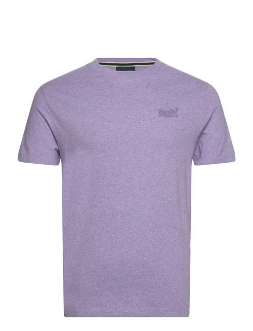 Essential Logo Emb Tee Superdry Purple