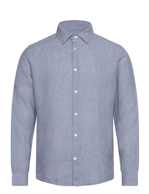 Slhregkylian-Linen Shirt Ls Classic Noos Selected Blue