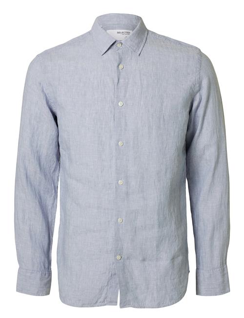 Slhregkylian-Linen Shirt Ls Classic Noos Selected Homme Blue