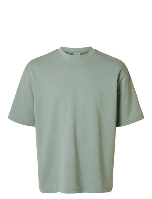 Slhlooseoscar Ss O-Neck Tee Noos Selected Homme Green