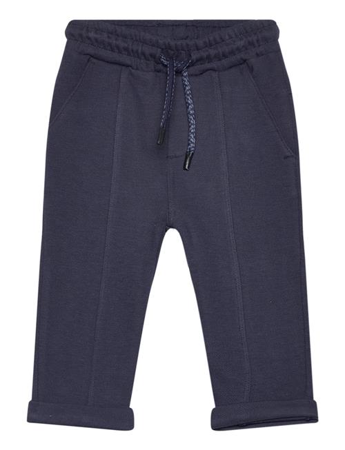 Cotton Jogger-Style Trousers Mango Navy