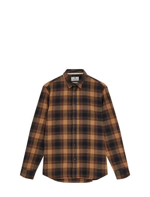 Akleif Flannel Check Shirt Anerkjendt Brown