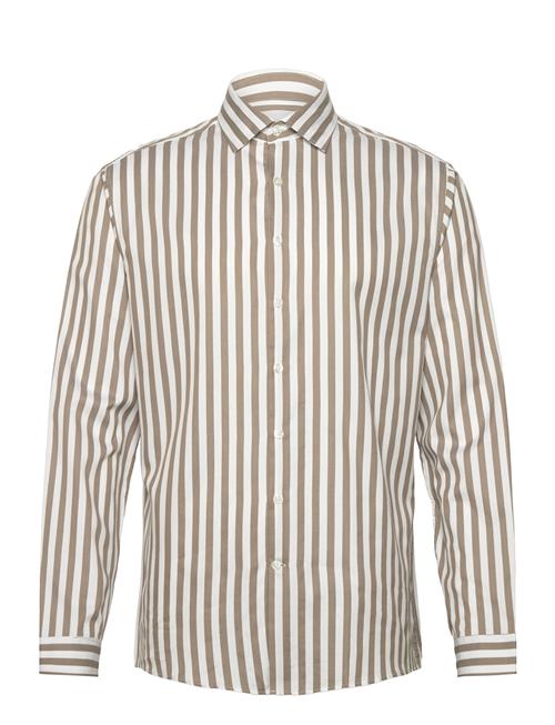 Striped Shirt L/S Lindbergh Brown