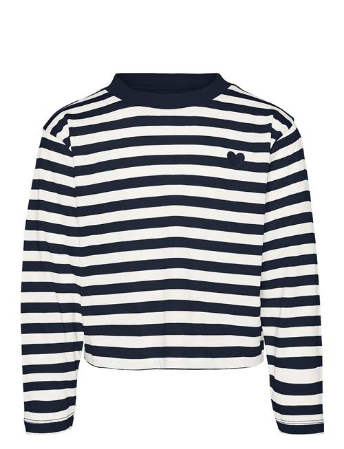 Vmleila Stripe Ls Short Top Girl Noos Vero Moda Girl Navy