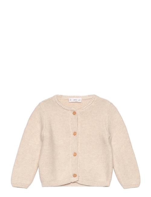 Button Knit Cardigan Mango Beige