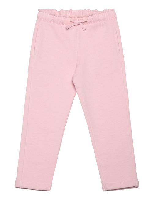 Elastic Waist Cotton Trousers Mango Pink