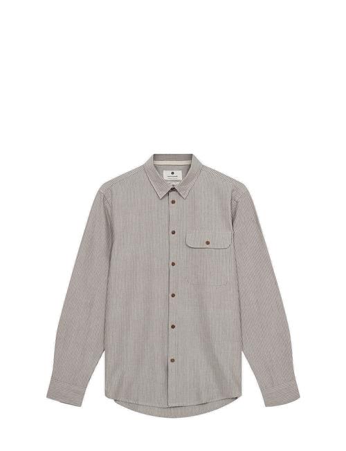 Akkonrad Stripe Oxford Shirt Anerkjendt Grey