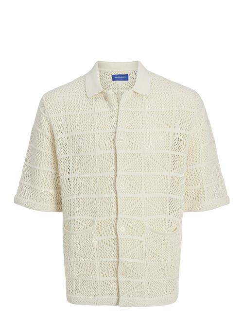 Jack & Jones Jorretiro Crochet Knit Polo Se25 Jack & J S White