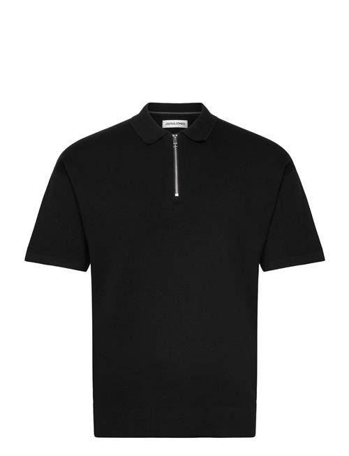 Jack & Jones Jjtroy Knit Zip Polo Jack & J S Black