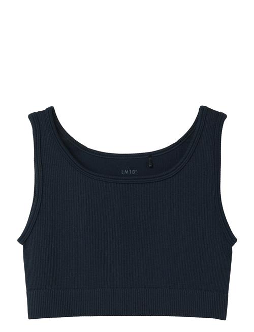 Se Nlffayle Rib Crop Tank Top LMTD Navy ved Booztlet