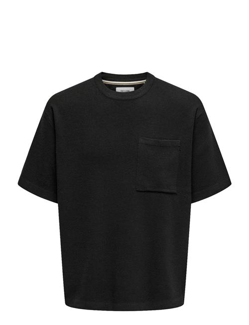 Onsgary Life Ovz 12 Ss Crew Knit ONLY & SONS Black