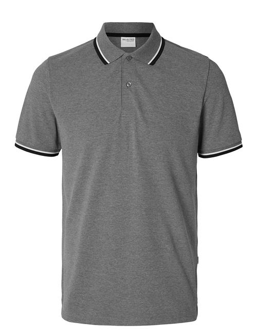 Slhslim-Atlas Sport Ss Polo Selected Grey