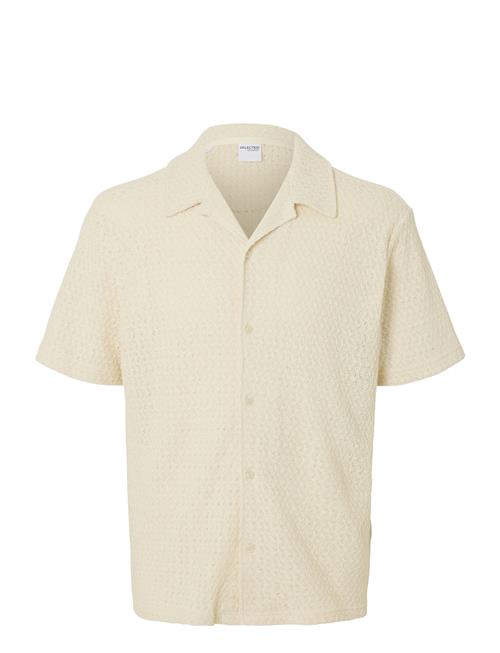 Slhrelaxbane Ss Jersey Shirt Selected Cream