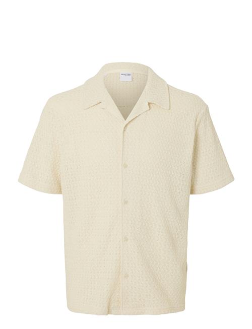 Slhrelaxbane Ss Jersey Shirt Selected Homme Cream