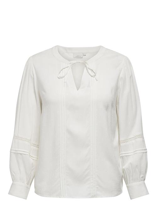 Carmibel Life Ls V-Neck Blouse Wvn ONLY Carmakoma White