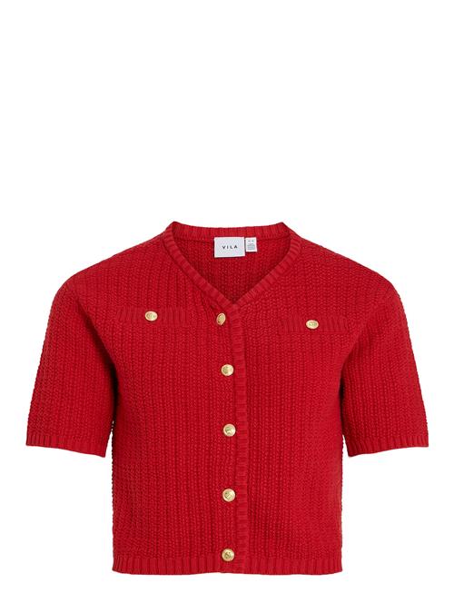 Vitut S/S V-Neck Knit Cardigan/Ka Vila Red